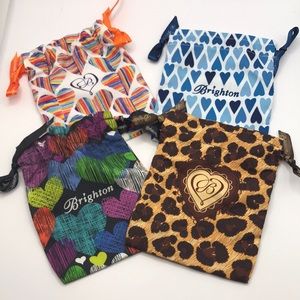 Brighton Set of 4 Drawstring Jewelry Pouches/Bags- Set #8